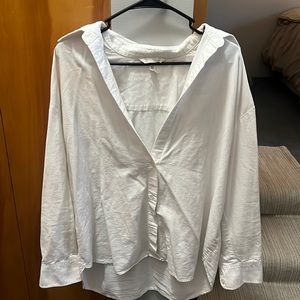 H&M Women’s White Linen Blouse